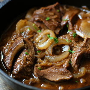 Beef Tongue in onion sauce